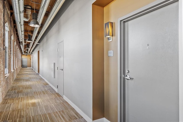 corridor with baseboards