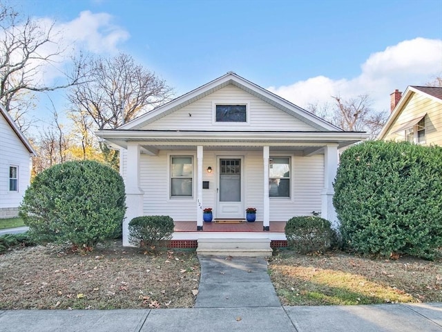 bungalow featuring covered porch