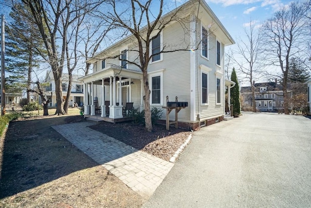 view of front of home with a porch