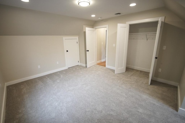 140 Tispaquin St, Middleboro, MA 02346 - unfurnished bedroom with recessed lighting, carpet flooring, baseboards, and a closet