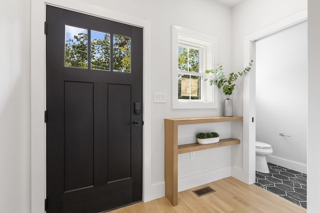 entrance foyer with wood-type flooring