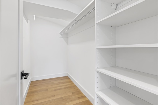 spacious closet with hardwood / wood-style floors