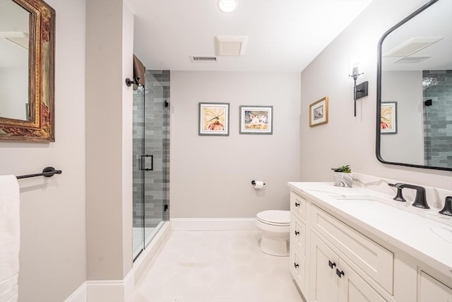 1 Putnam Rd, Bedford, MA 01730 - full bathroom with a shower stall, tile patterned flooring, and vanity