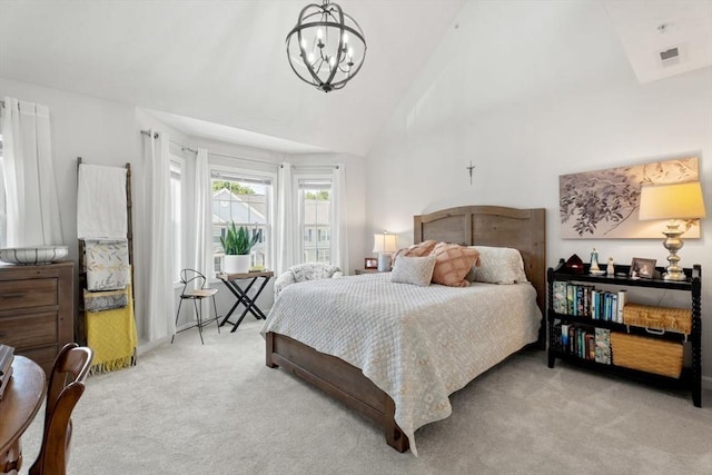 24 Merrimac Way Unit H, Tyngsborough, MA 01879 - carpeted bedroom with a chandelier and high vaulted ceiling