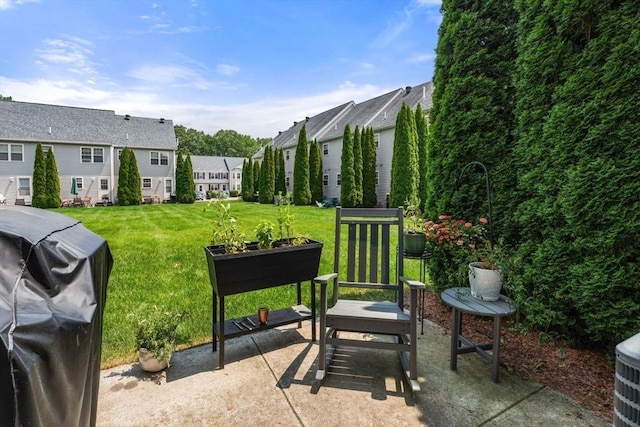 24 Merrimac Way Unit H, Tyngsborough, MA 01879 - view of green lawn with a residential view and a patio
