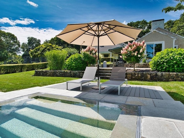 0 Gulf Rd, Dartmouth, MA 02748 - view of pool with a lawn