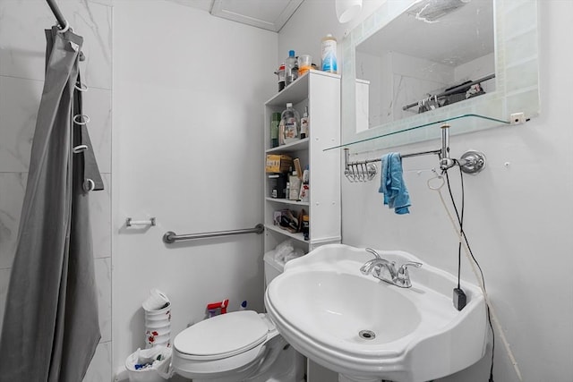 56 N Warren Ave, Brockton, MA 02301 - full bath with a sink and curtained shower