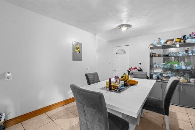 56 N Warren Ave, Brockton, MA 02301 - dining area with electric panel and light tile patterned floors