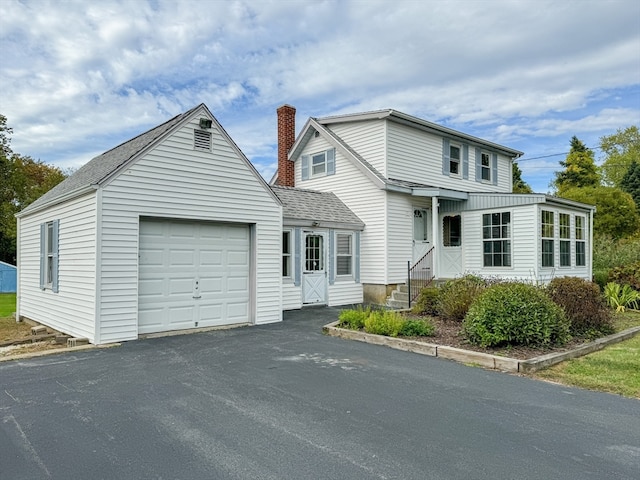 front of property featuring a garage