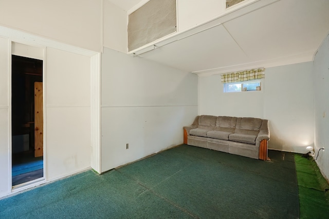 basement with carpet