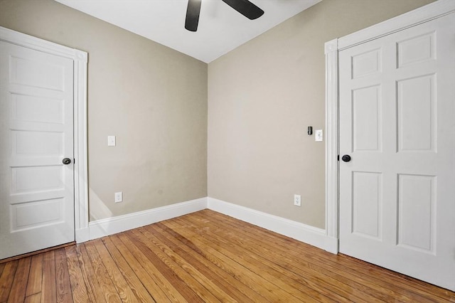 18 Lyon St Unit 2, Boston, MA 02122 - empty room with ceiling fan, baseboards, and light wood-style floors