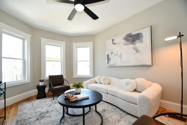 18 Lyon St Unit 2, Boston, MA 02122 - living room with healthy amount of natural light, wood finished floors, and baseboards
