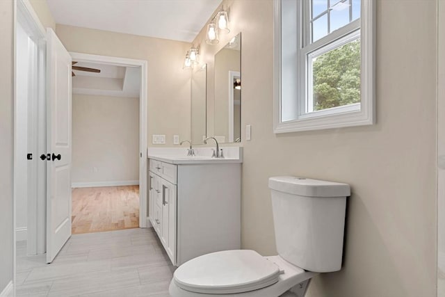 4 Bronson St, Fall River, MA 02721 - bathroom with vanity and a ceiling fan