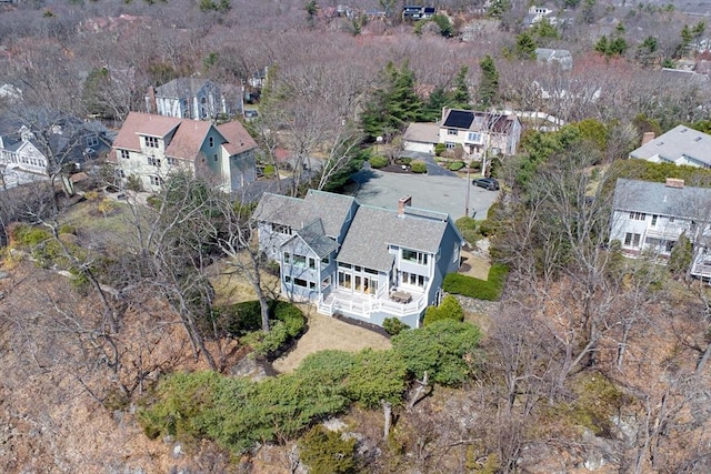 17 Wagon Wheel Rd, Winchester, MA 01890 - aerial view of property's location with nearby suburban area