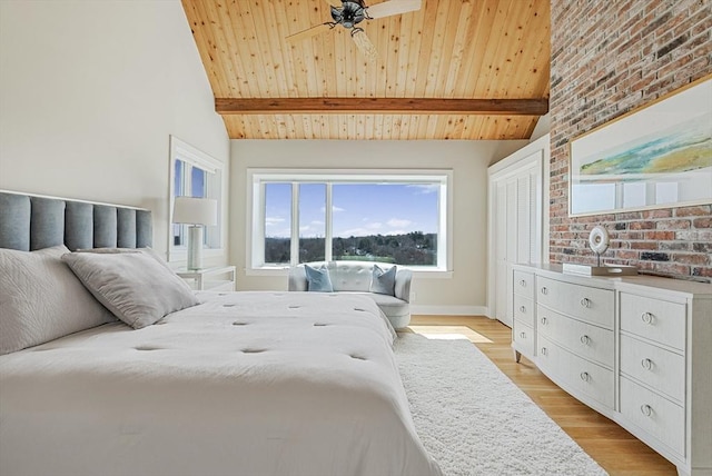 17 Wagon Wheel Rd, Winchester, MA 01890 - bedroom featuring light wood finished floors, baseboards, and wooden ceiling