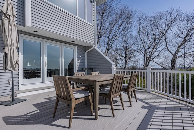 17 Wagon Wheel Rd, Winchester, MA 01890 - wooden terrace with outdoor dining area