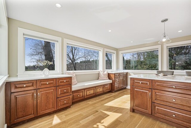 17 Wagon Wheel Rd, Winchester, MA 01890 - bathroom with wood finished floors and recessed lighting