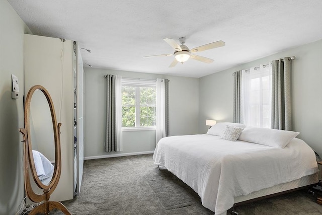 4 Quail Run Dr, Methuen, MA 01844 - bedroom featuring dark colored carpet, ceiling fan, and baseboards