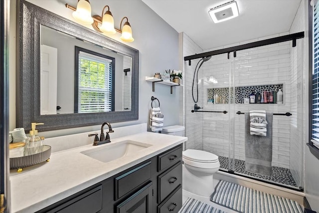 16 Gilbert Way, Millbury, MA 01527 - full bath with toilet, a shower stall, vanity, and tile patterned floors