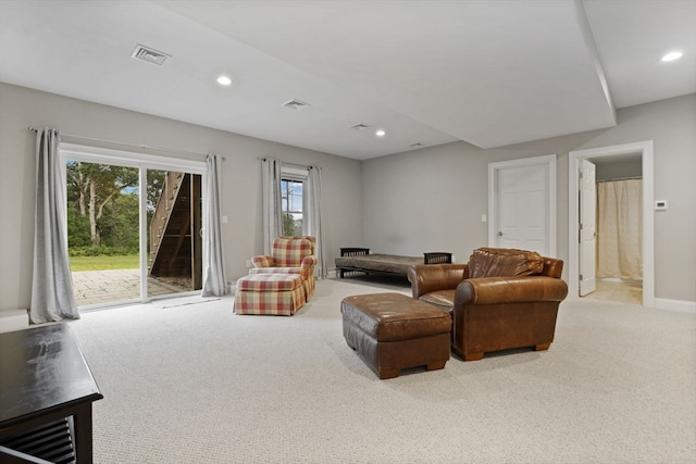 view of carpeted living room