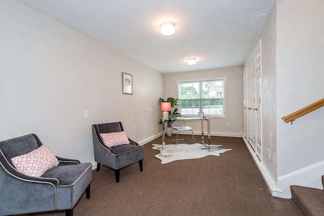 6 Gilbert Rd, Natick, MA 01760 - living area featuring stairs, carpet flooring, and baseboards