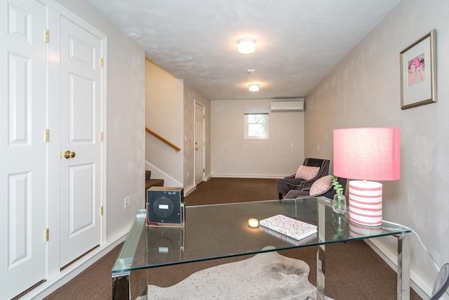 6 Gilbert Rd, Natick, MA 01760 - carpeted office with a wall mounted air conditioner and baseboards