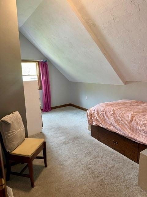 14 Pequot Rd, Weymouth, MA 02191 - carpeted bedroom with vaulted ceiling and baseboards