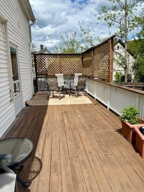 14 Pequot Rd, Weymouth, MA 02191 - view of wooden deck