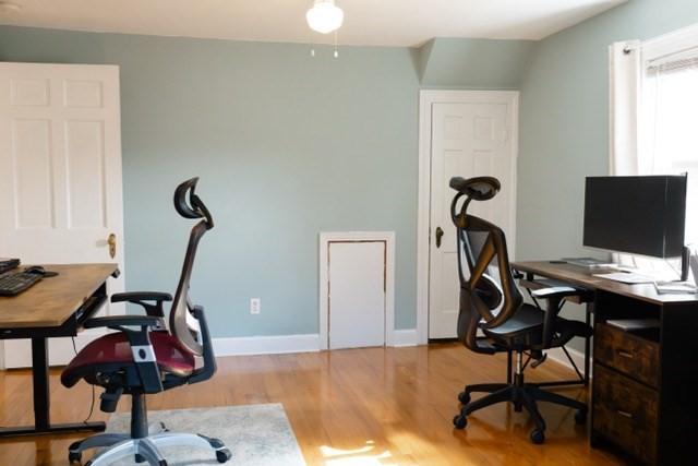 24 Congamond Rd, Southwick, MA 01077 - office area featuring baseboards and wood finished floors