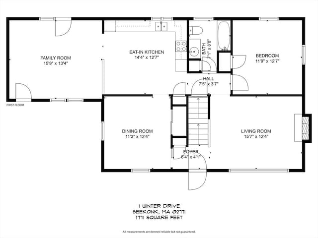 1 Winter Dr, Seekonk, MA 02771 - view of floor plan / room layout