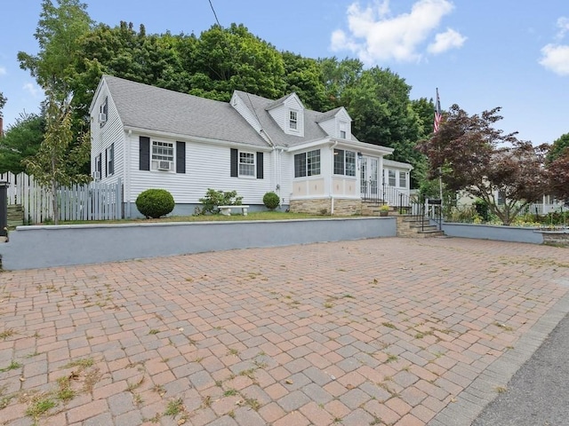 view of cape cod home