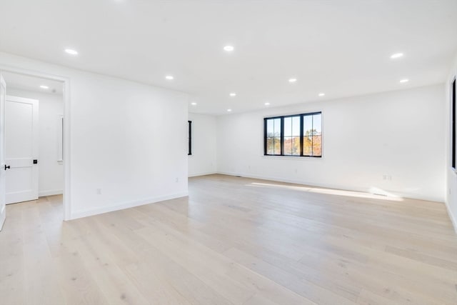 empty room featuring light hardwood / wood-style flooring