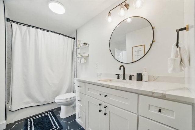14 Turning Mill Ln Unit 14, Quincy, MA 02169 - bathroom with vanity, tile patterned flooring, and shower / bath combo
