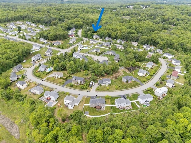 24 Joel Scott Dr, Holden, MA 01520 - aerial view of property's location featuring a forest and nearby suburban area