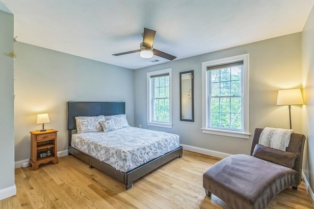 82 Sutton St, Uxbridge, MA 01569 - bedroom featuring baseboards, light wood-style floors, and a ceiling fan