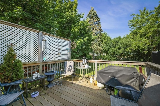 41 Endicott St, Danvers, MA 01923 - wooden terrace with grilling area