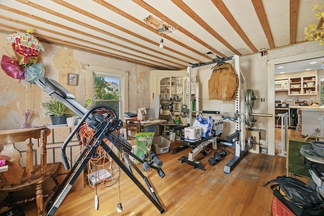 41 Endicott St, Danvers, MA 01923 - exercise area featuring wood finished floors