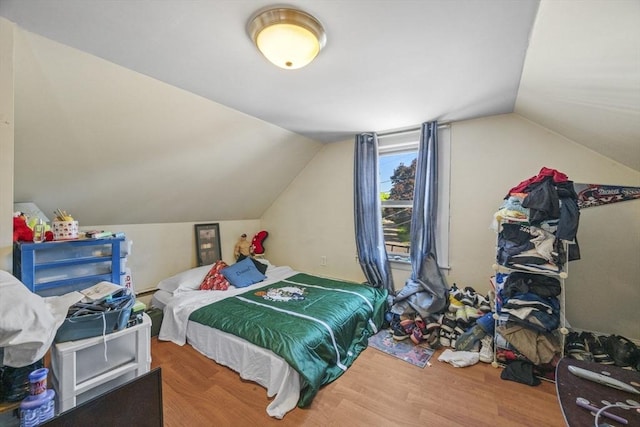 41 Endicott St, Danvers, MA 01923 - bedroom with wood finished floors and vaulted ceiling