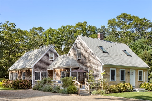 view of cape cod home