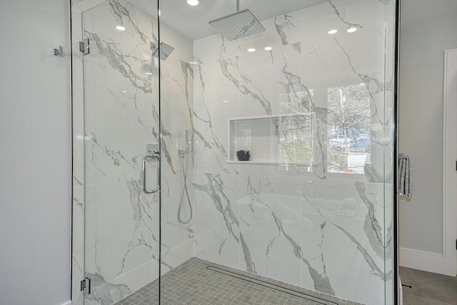 147 Ridge St, Arlington, MA 02474 - bathroom featuring a marble finish shower