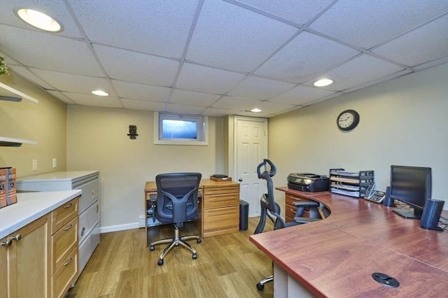24 E St, Weymouth, MA 02189 - office space with light wood finished floors, a drop ceiling, and recessed lighting