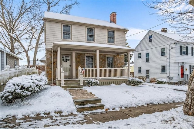 view of front of house with a porch