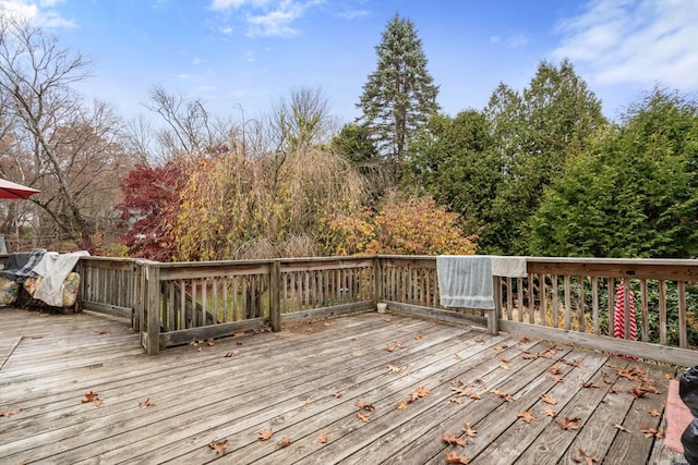 view of wooden deck