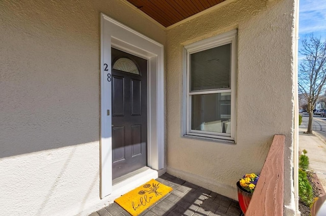 28 Mason, Salem, MA 01970 - entrance to property featuring stucco siding