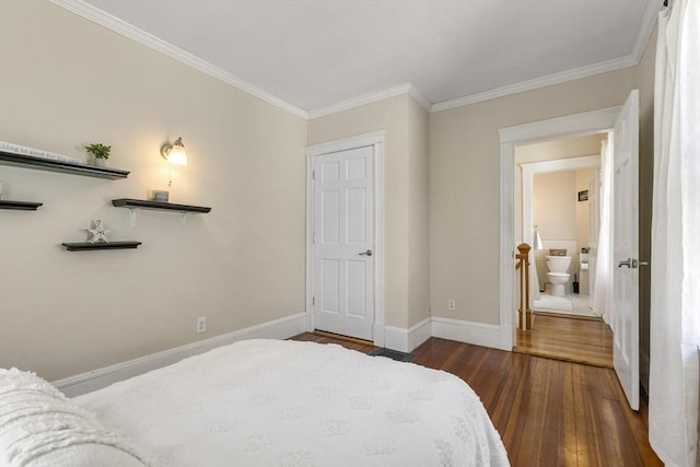 28 Mason, Salem, MA 01970 - bedroom featuring hardwood / wood-style flooring, baseboards, and ornamental molding