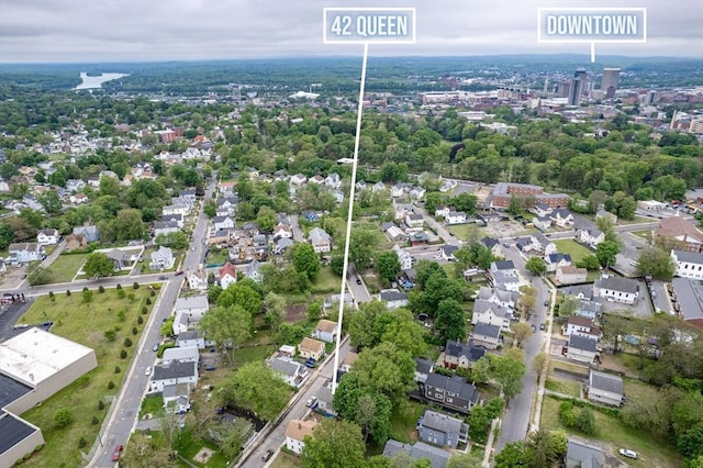 42 Queen St, Springfield, MA 01109 - aerial view of property's location featuring nearby suburban area