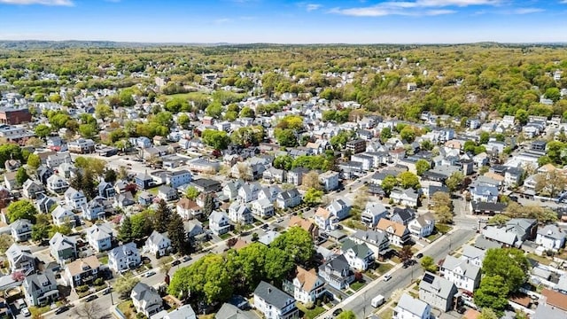 124 Grant Ave, Medford, MA 02155 - aerial view of property and surrounding area featuring nearby suburban area