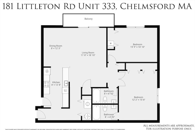 181 Littleton Rd Unit 333, Chelmsford, MA 01824 - floor plan / room layout
