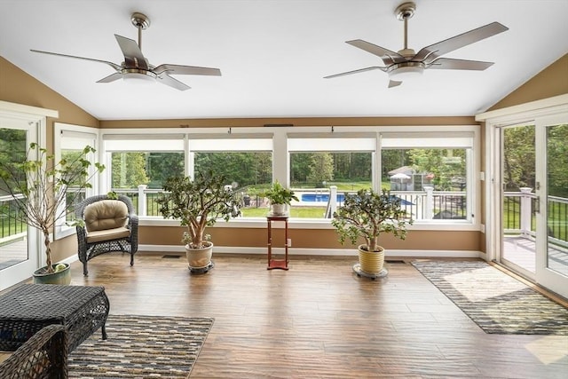 16 Blueberry Way, Webster, MA 01570 - sunroom with vaulted ceiling and wood finished floors