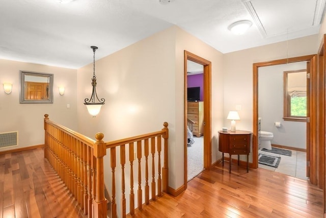 16 Blueberry Way, Webster, MA 01570 - corridor with attic access, an upstairs landing, and light wood-style flooring